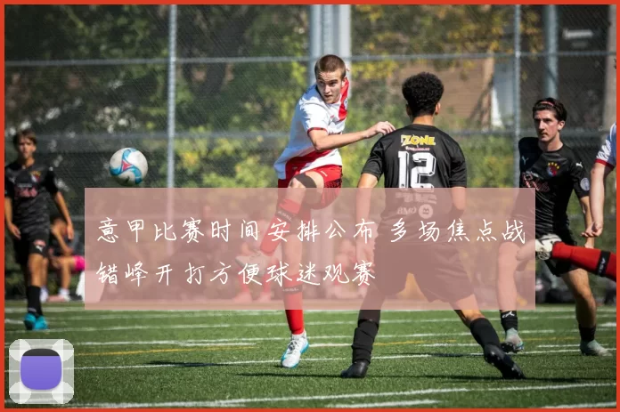 意甲比赛时间安排公布 多场焦点战错峰开打方便球迷观赛